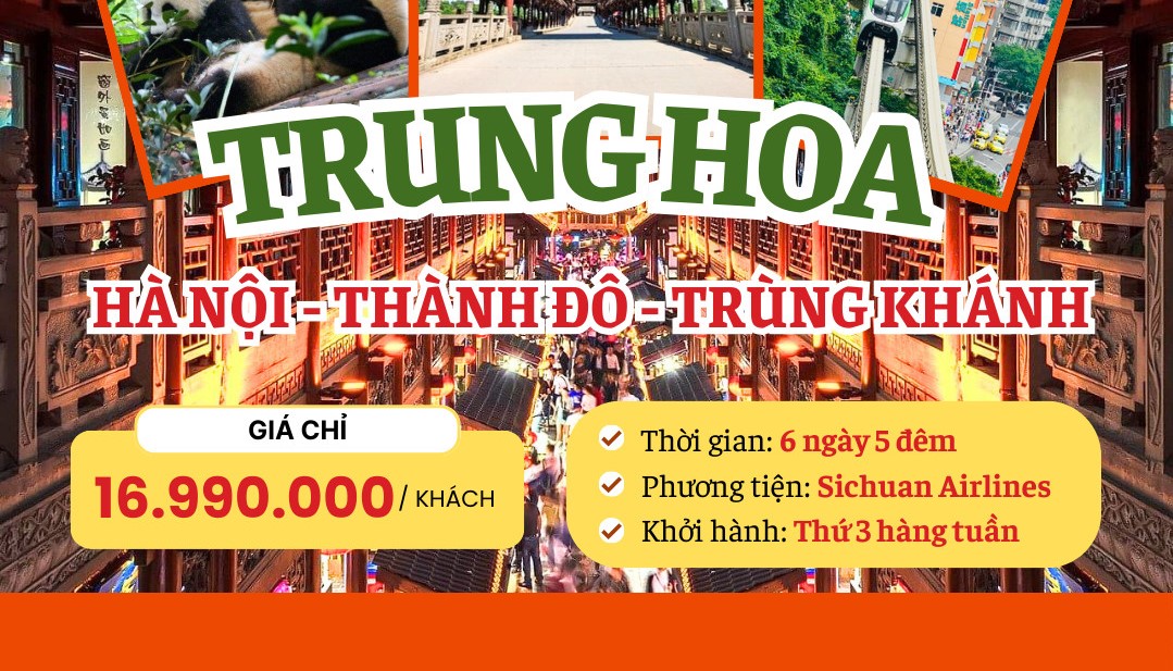 HÀ NỘI – THÀNH ĐÔ – TRÙNG KHÁNH 6N5Đ